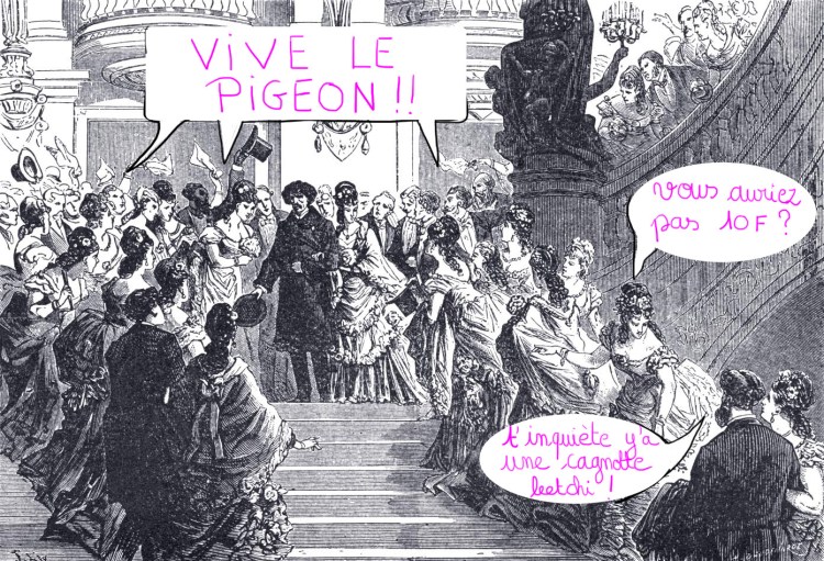 2-Inauguration de l'Opéra. Ovation à M. Garnier à sa sortie de l'Opéra. Dessin de M. Lix (le Monde illustré, 16 janvier 1875)  copie copie.jpg