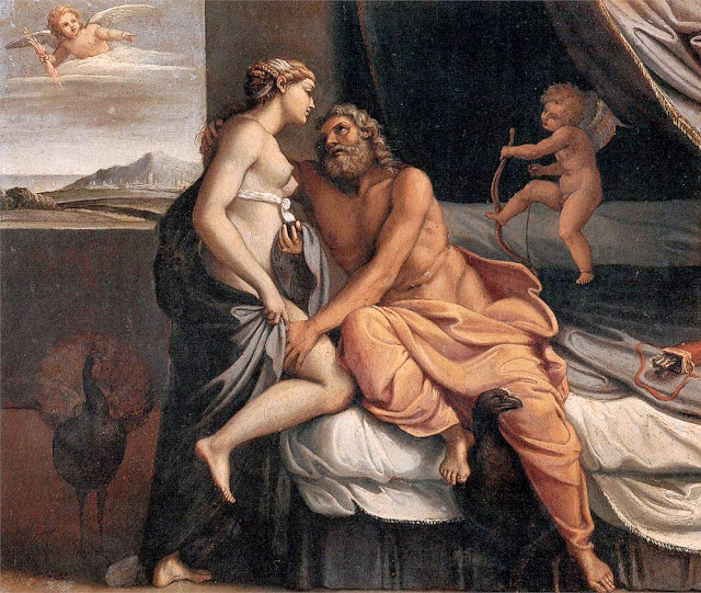 Jupiter et Junon ou Zeus et Hera, Annibale Carracci, 1597,