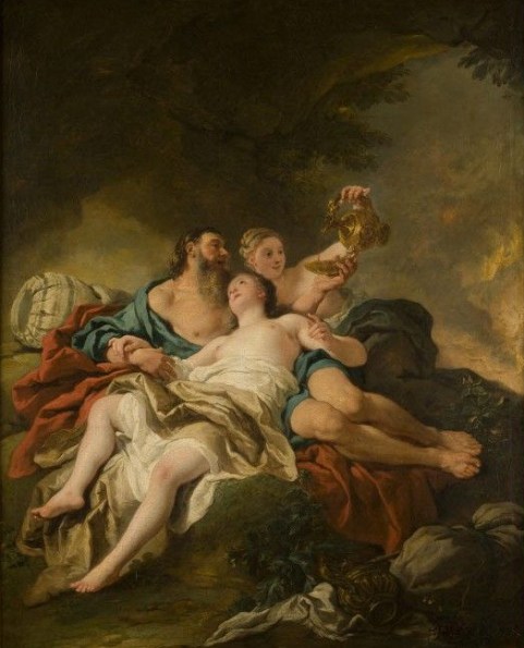 Jean-François de Troy, Loth et ses filles 1727, Huile sur toile, 80 x 64 cm, Musée des Beaux-Arts, Orléans
