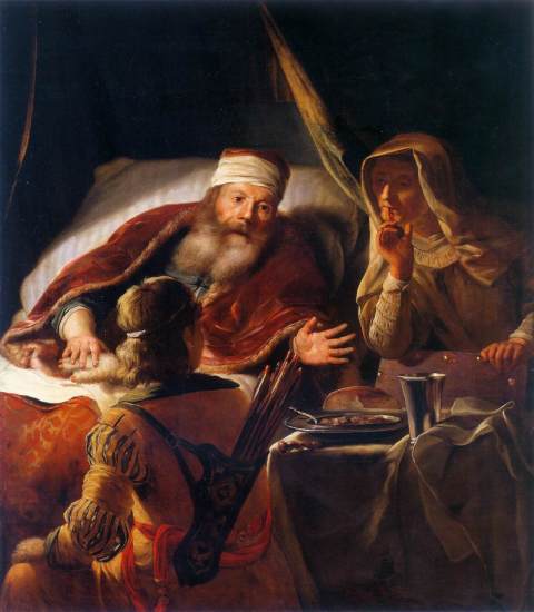 Isaac Blessing Jacob 1650-80 Oil on canvas, 125 x 108 cm Nationalmuseum, Stockholm.jpg