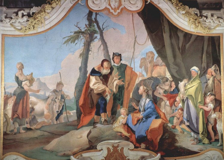 Giovanni_Battista_Tiepolo 1696-1770) ; 1726-1729 Dim. 400x500 cm Palazzo Patriarcale, Udine Italie