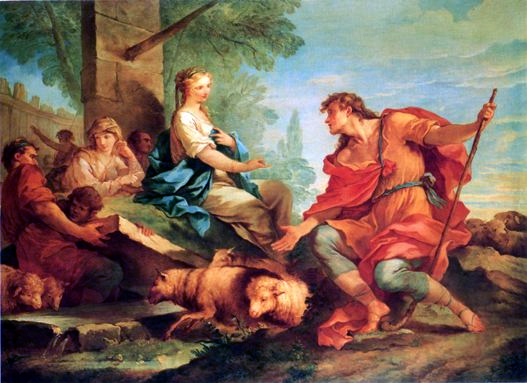 La Rencontre de Jacob et de Rachel au puits, Natoire, 1732, Colection privée